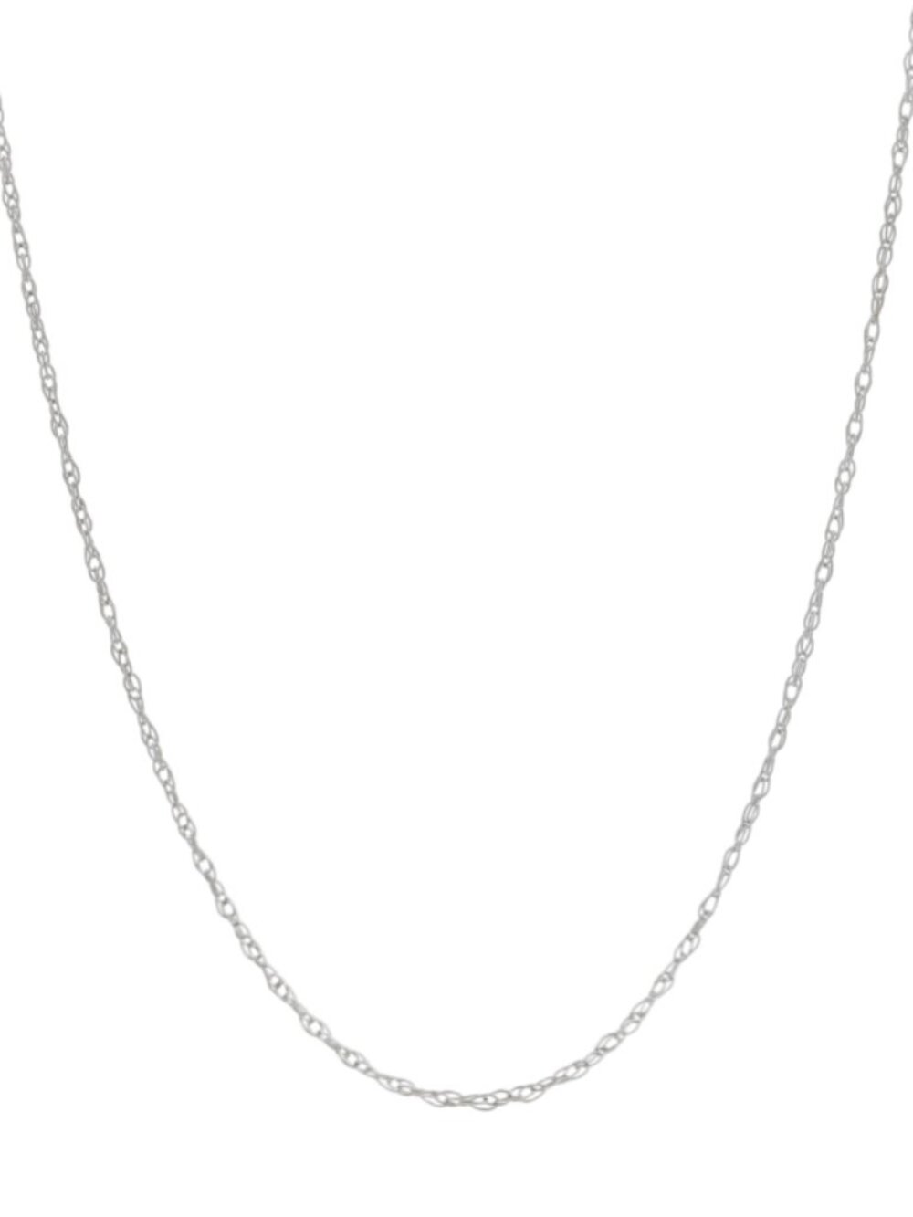 White Gold Prince of Wales Chain Necklace 18" - 14k